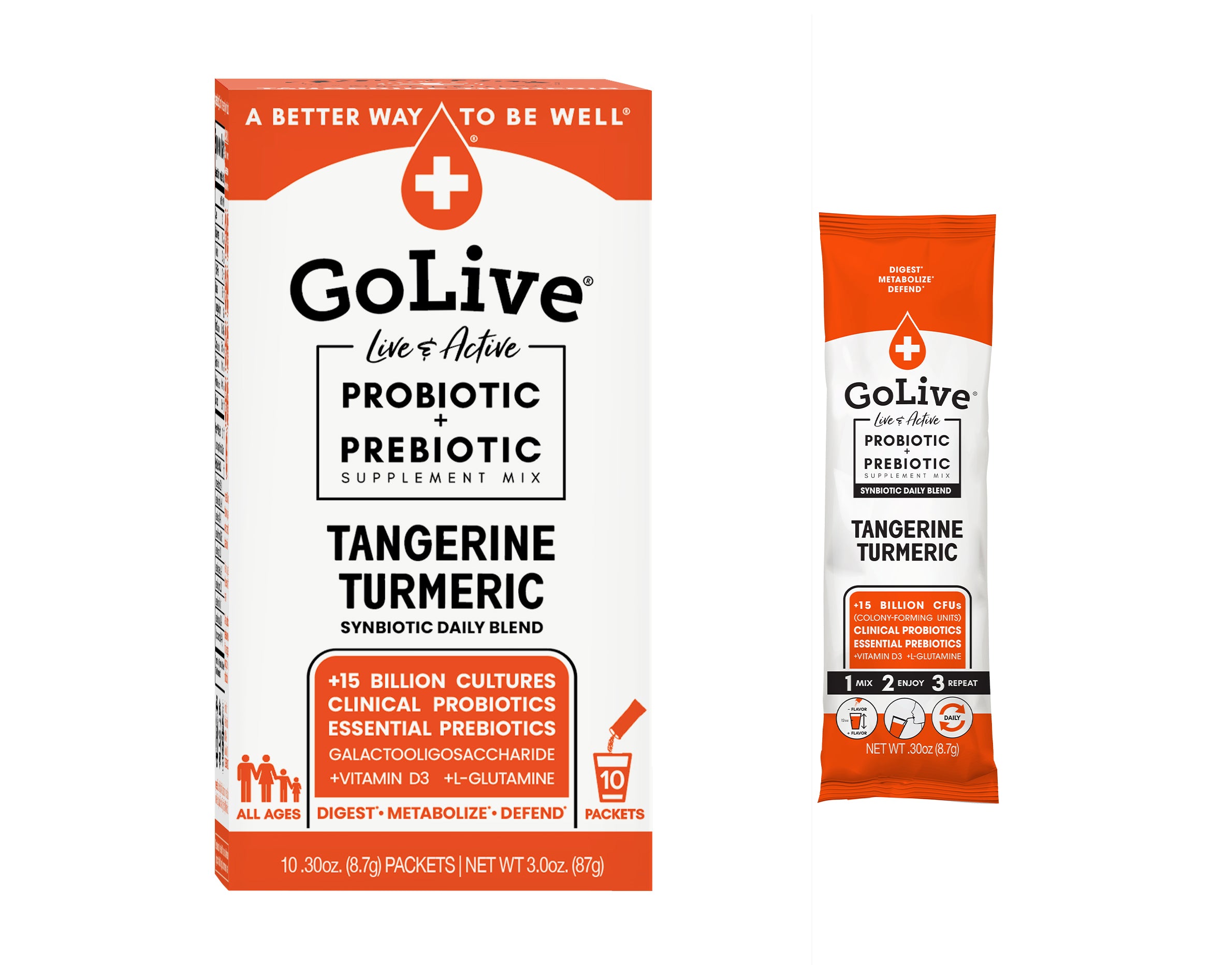 Tangerine Turmeric Probiotics + Prebiotics Supplement Blend – The