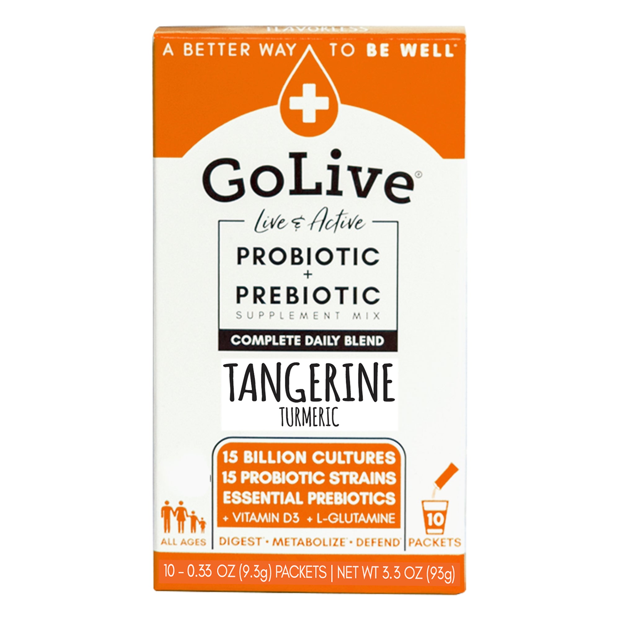 Tangerine Turmeric Probiotics Plus Prebiotics Blend